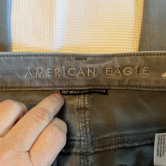 American Eagle 360 Next Level Stretch Super Hi Rise Jegging Size 2 Gray - Picture 5 of 13
